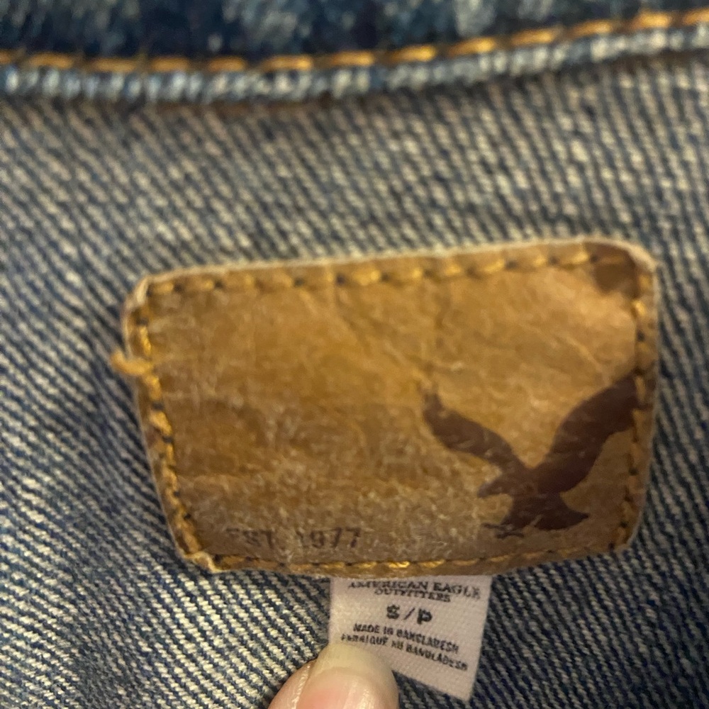 American Eagle jean jacket size small blue - Picture 4 of 4